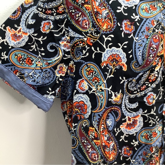 Consequence Mens Paisley Short Sleeve Shirt New - Picture 3 of 5
